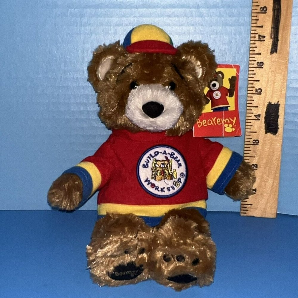 Build A Bear Bearemy Mascot Hat Shirt Small Mini 10" Plush Stuffed Animal BAB